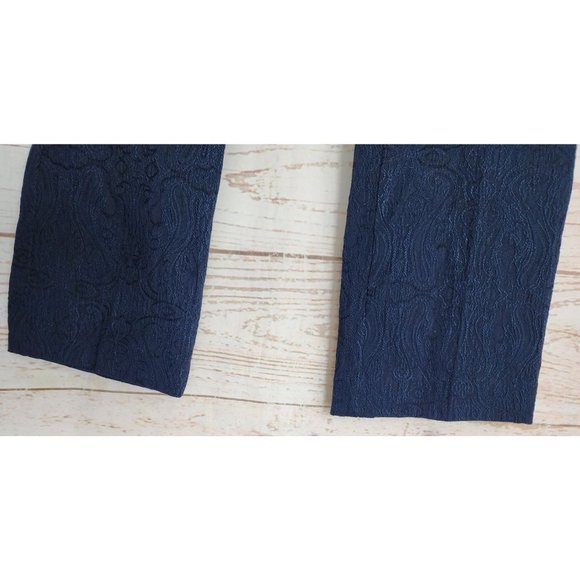 Navy Blue Stretch Paisley Pants for Women: Lulu B's Colorful and Comfortable - Picture 10 of 13